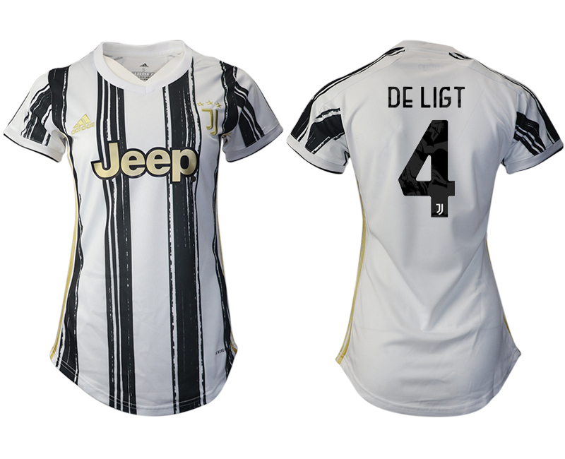 Women 2020-2021 Juventus home aaa version #4 white Soccer Jerseys